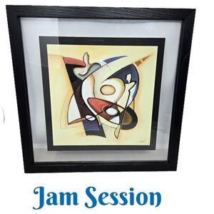 Alfred Gockel Jam Session Abstract Colorful Rendition Of Music Recording Studio